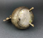 Indian Metal Vase with Peacock Lid – Sculptural Collectible Accent