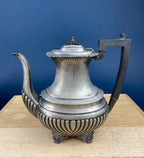 Pewter Teapot & Coffee Pot Set – Fluted English Serving Pots