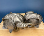 Pewter Teapot & Coffee Pot Set – Fluted English Serving Pots