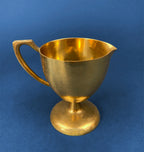 Coffee Pot, Creamer & Sugar Set - Brass Art Deco Handles