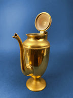 Coffee Pot, Creamer & Sugar Set - Brass Art Deco Handles