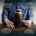 Ovalware Cold Brew Maker - Glass Carafe with Stainless Filter