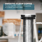 Ovalware Cold Brew Maker - Glass Carafe with Stainless Filter