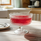 E.O. Brody Pressed Glass Compote - Tulip & Scroll Pedestal Bowl