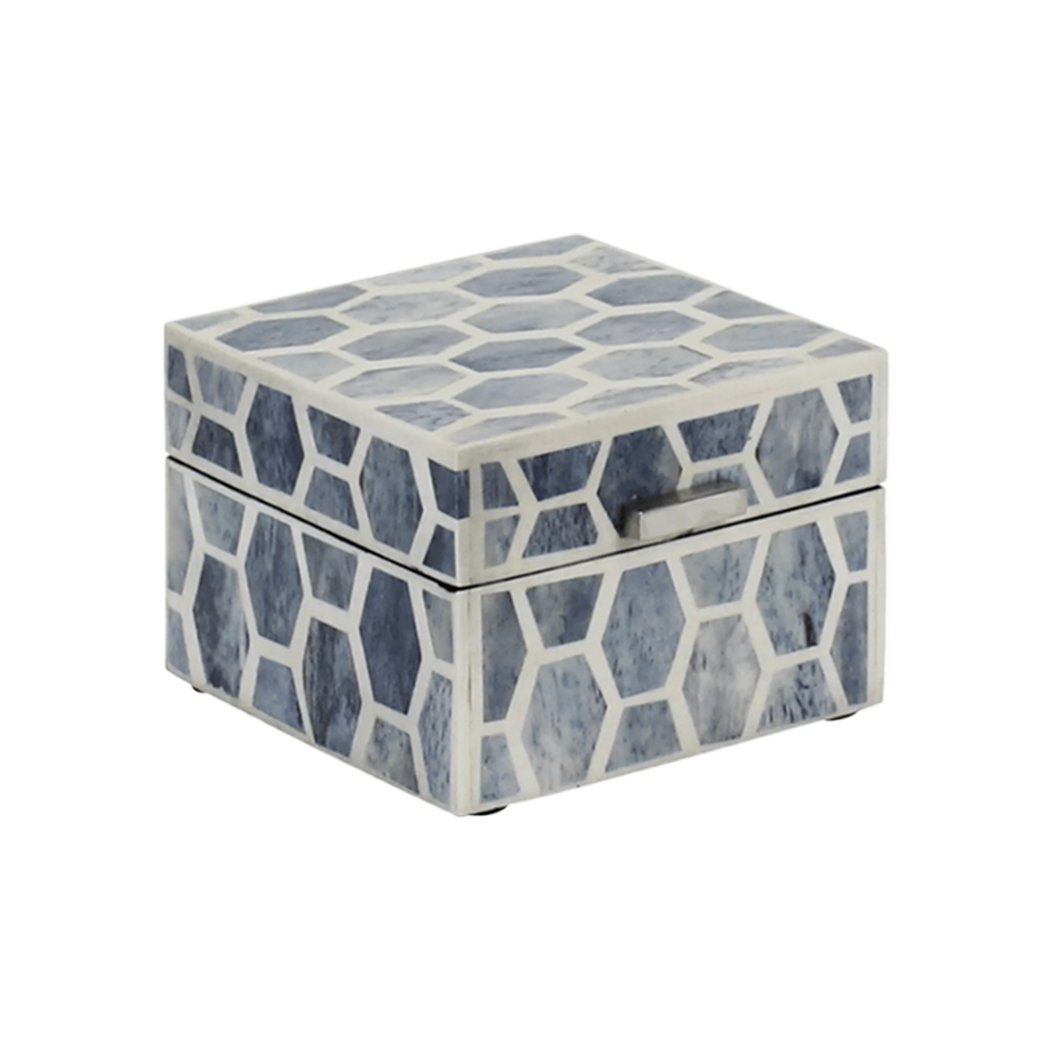 Kirra Box — Indigo Bone & Resin