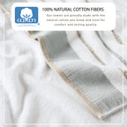 Dekoratives Baumwoll-Handtuch-Set mit Streifen – Kollektion Noelle