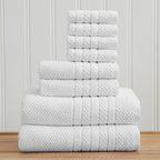 100 % Baumwolle Kariertes Jacquard Badetuch-Set – Kollektion Giuliana