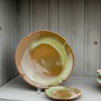 Frankoma Plainsman 5F Plate Set - Scalloped Earth-Toned Pair