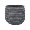 Cyrus Cachepot — Cast Cement with Ridged Texture