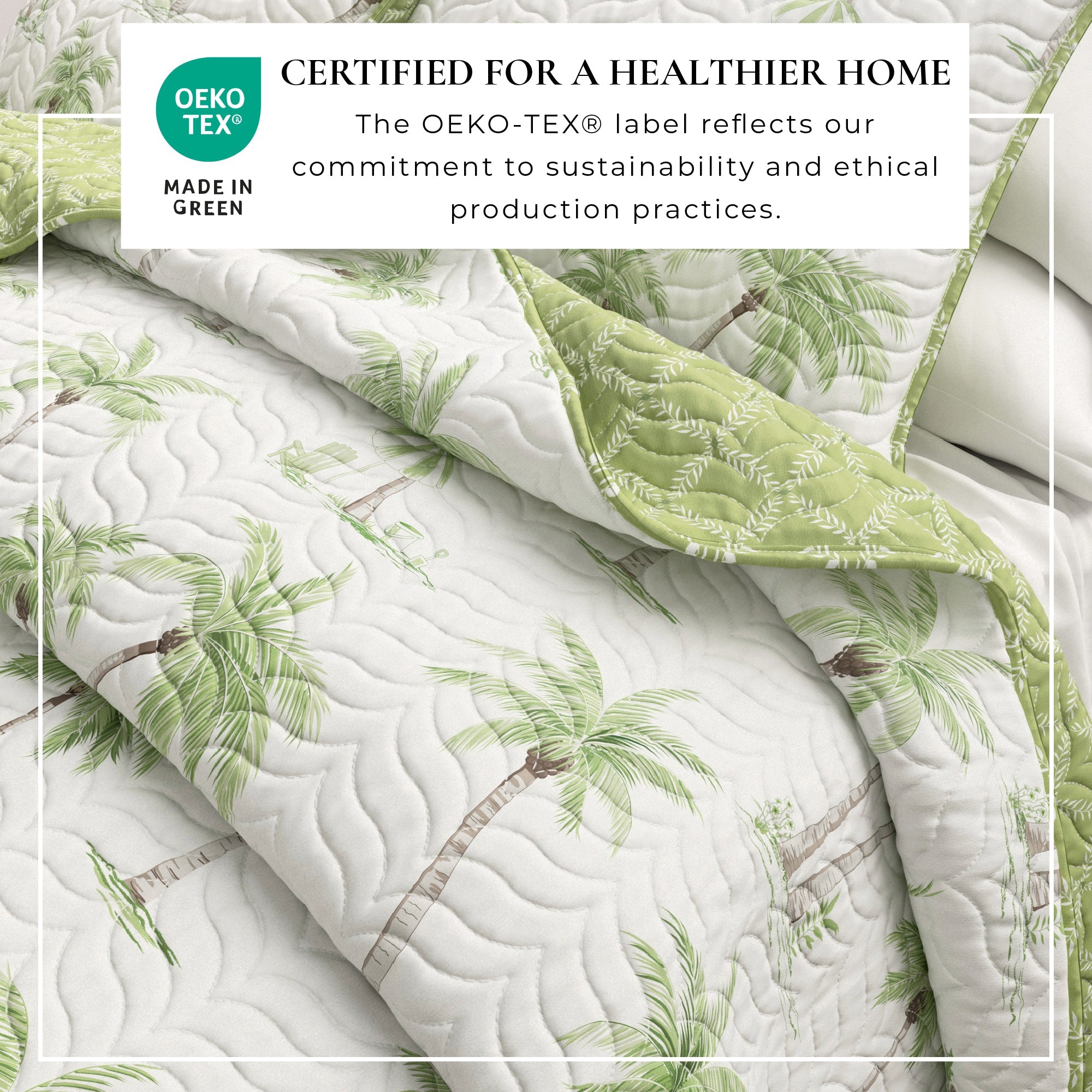 West Palm Trees Coastal Quilt-Set – Coronado Kollektion