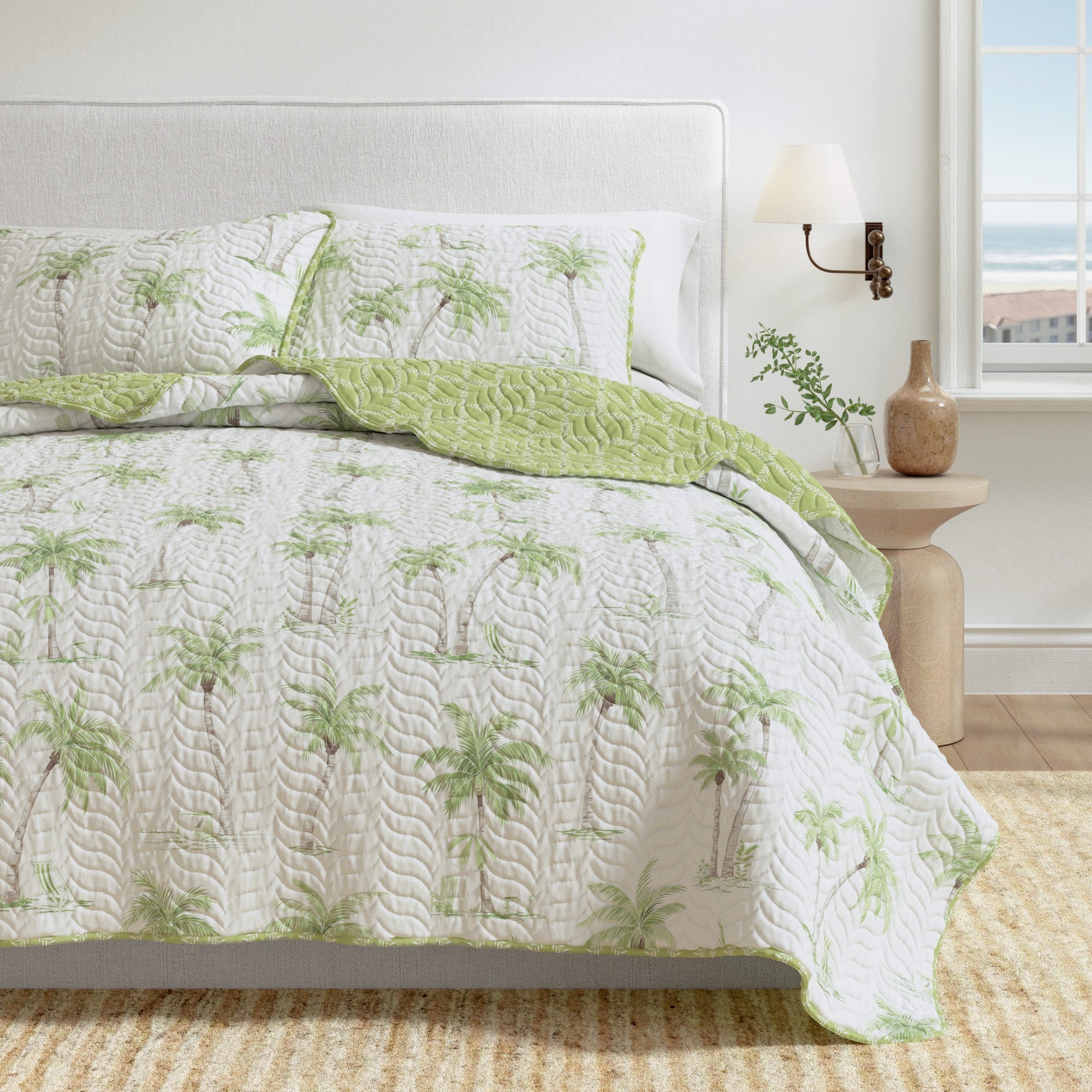 West Palm Trees Coastal Quilt-Set – Coronado Kollektion
