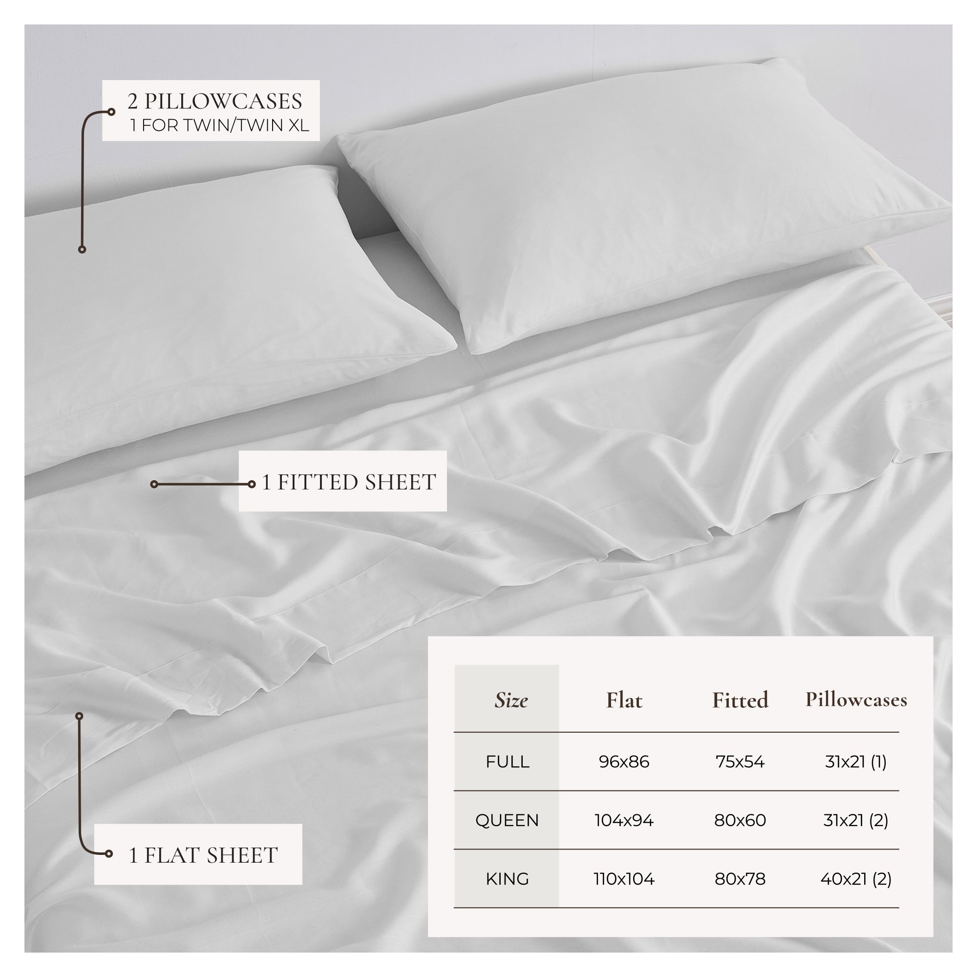 TENCEL™ Lyocell- & Leinen-Mischbettwäsche-Set – Kollektion Magdalena