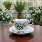 Royal Albert Teetasse und Untertasse „January Snowdrops“ — Montrose