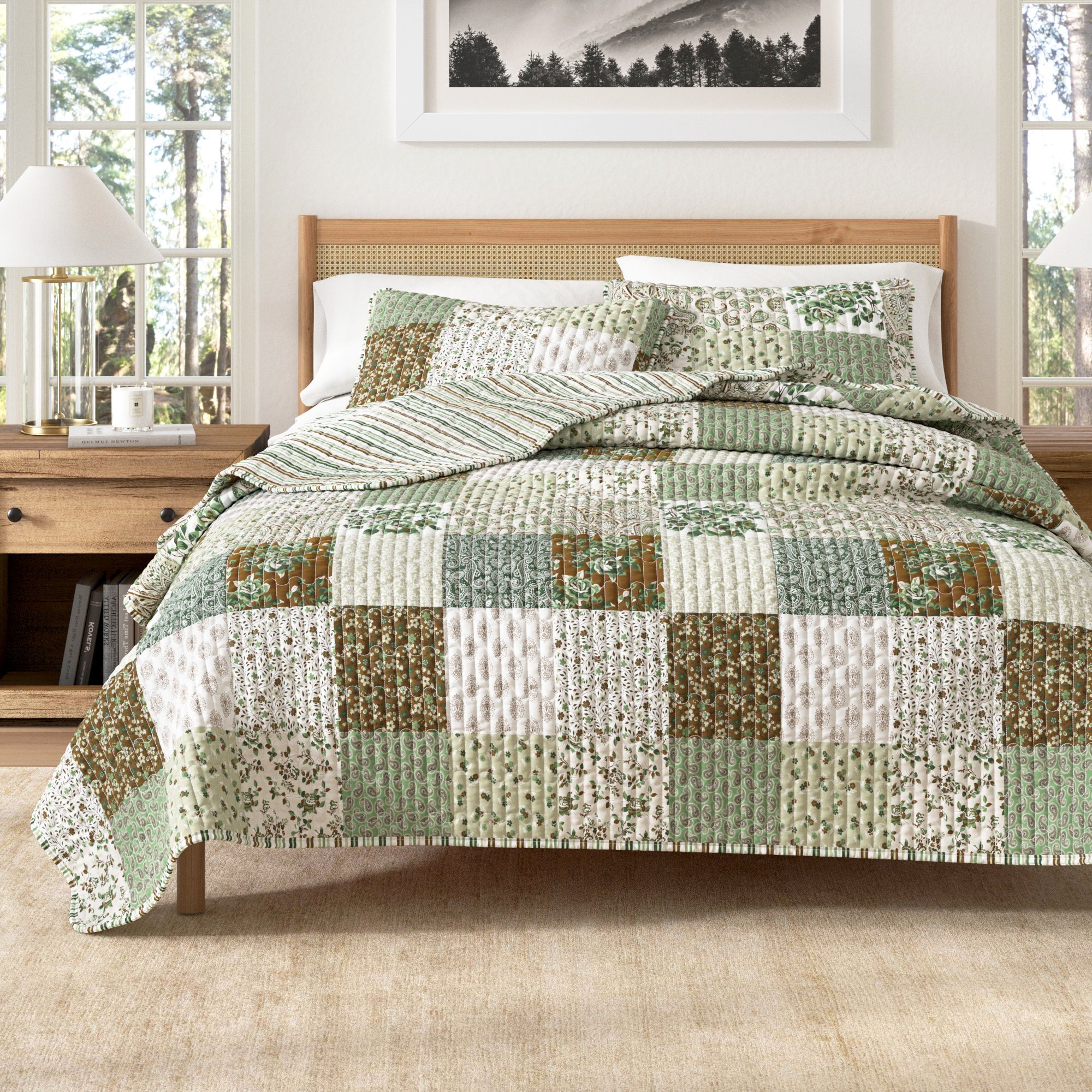 Bettwäsche-Set mit Blumen-Patchworkmuster – Kollektion Damia