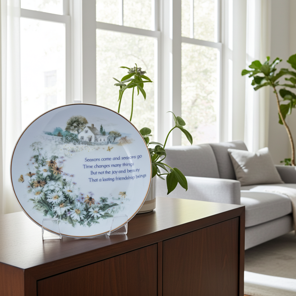 Lasting Memories Porcelain Friendship Plate