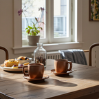 Frankoma Pottery Teeservice – 5C Tassen mit 5E Brottellern