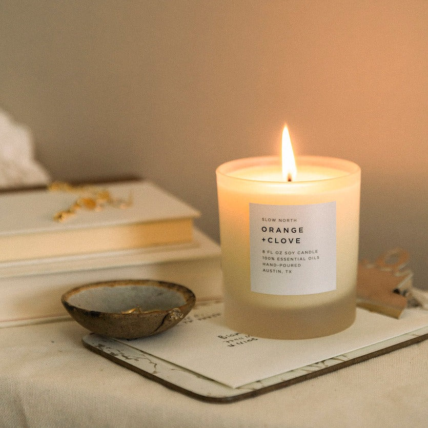 Orange + Clove Signature Candle – Warm Citrus & Spice