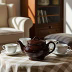 Mid‑Century Royal Canadian Art Pottery “Dripless” Brown Teapot