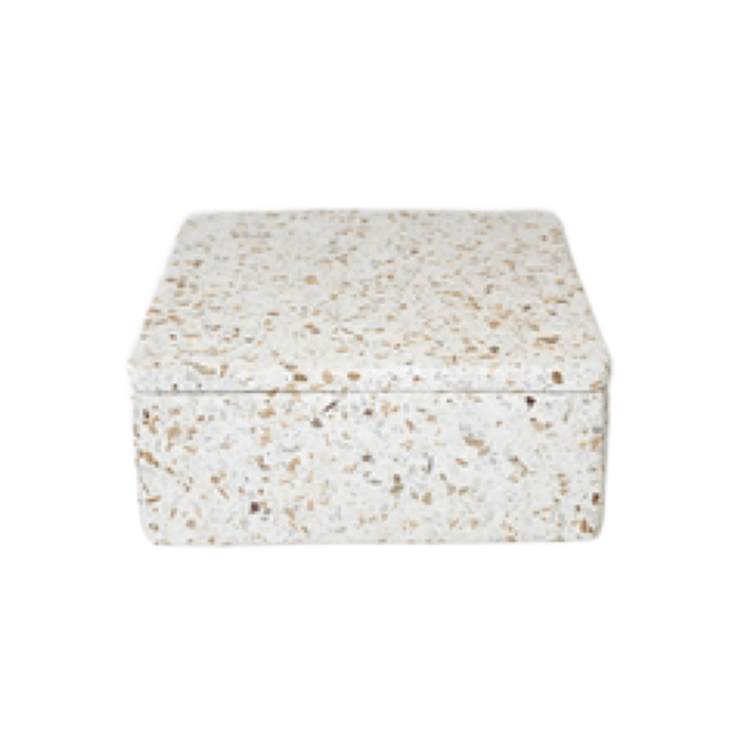 Paola Terrazzo Square Box – Bright Chunky Finish