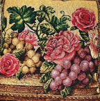 DaDa Bedding 2-teiliges Kissenbezug-Set „Parade Fruit & Roses Garden Tapestry“ mit Füllung – 45 x 45 cm