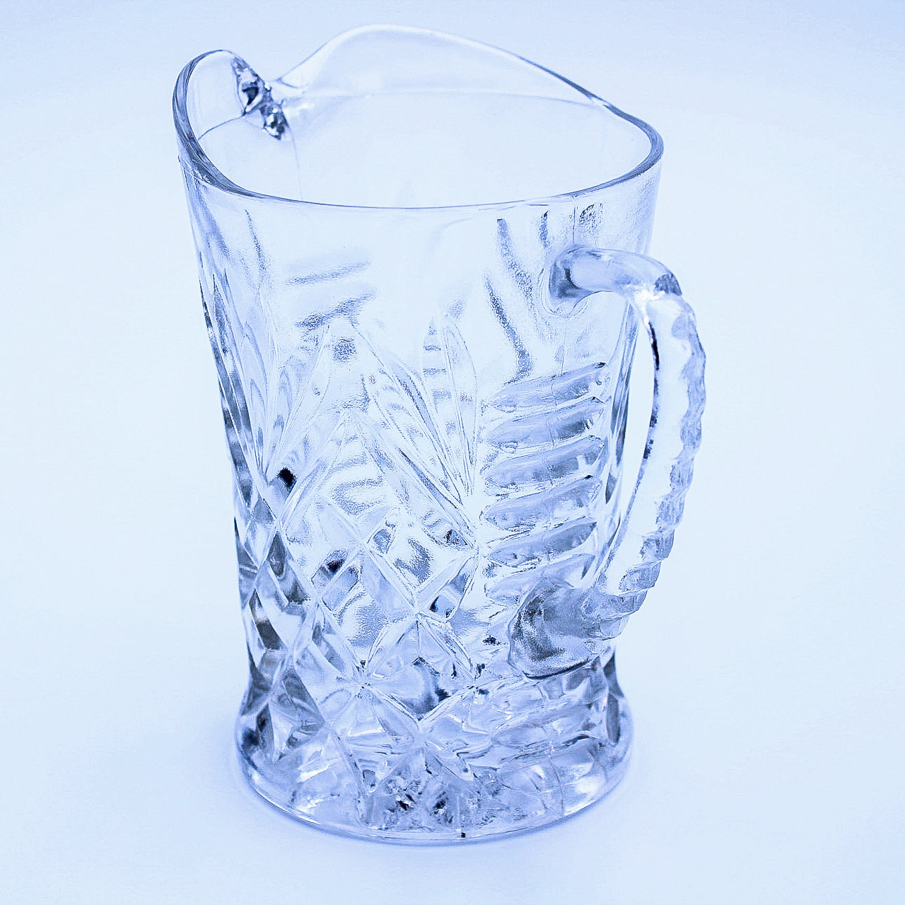 Anchor Hocking Pineapple Pressed Glass Pitcher