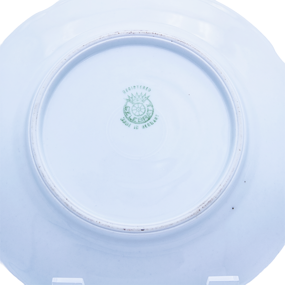 German Porcelain Children and Monkey Collector Plate