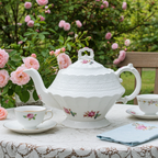Spode Copeland „Moss Rose“ Teekanne mit rosa Rosen, 16,5 cm