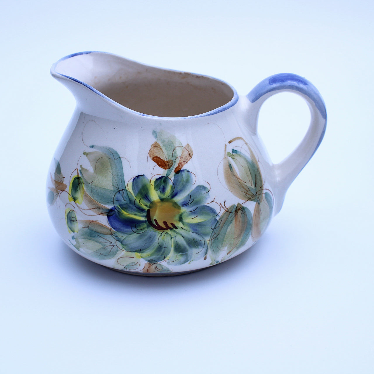 Sela Portugal Hand‑Painted Floral Ceramic Planter
