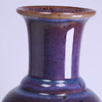 Purple Flambé Ceramic Vase - Sculptural Baluster