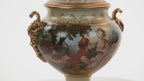 Lenwile Ardalt Porcelain Lidded Urn - Rococo Pastoral & Gilt Handles