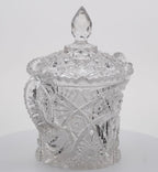 Early American Pattern Glass Wheat Sheaf Lidded Candy Dish – Cambridge No. 2660