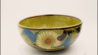 Mexican Redware Pottery Bowl — Hand‑Painted Floral Design