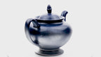 Homer Laughlin Eggshell Nautilus Teapot – Custom Blue and Silver Finish