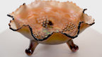 Fenton Amethyst Grape and Cable Ruffled Footed Bowl – Carnival Glass