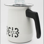 Berggren Emaille Kaffeekocher mit Einsätzen 15 cm, Weiß