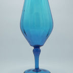 Italienische Empoli Teardrop Art Glass Vase – Blau, 44,5 cm H