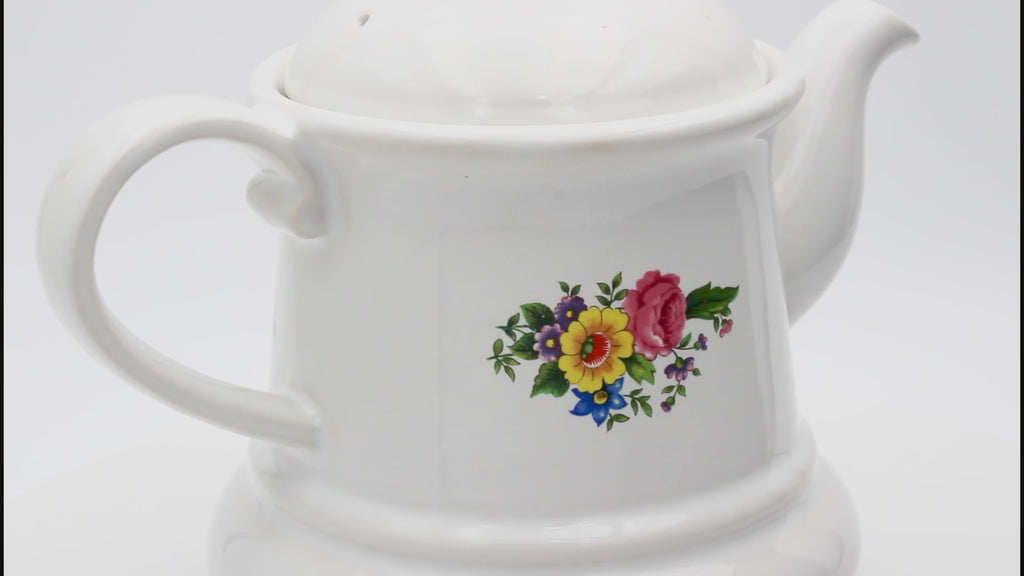 Price & Kensington Ceramic Rose Bouquet Teapot 6.75"