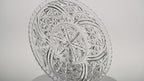 Anchor Hocking Stars and Bars Pressed Glass Platter – Mid‑Century Plate