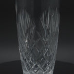 Vintage Kristallvase — Diamant- & Fächerschliff-Design