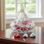 Jonal Crystal Hershey’s Kiss Candy Dish – Faceted Lidded Accent