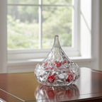 Jonal Crystal Hershey’s Kiss Candy Dish – Faceted Lidded Accent