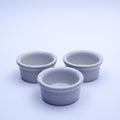 Hall China #362 White Ceramic Ramekin Set — 2.5 oz, Set of 3