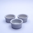 Hall China #362 Weiße Keramik-Souffléform – 2,5 oz, 3er-Set