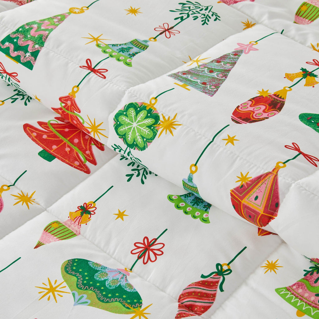 Wendbare Weihnachtsdecke und Kissenbezüge-Set – Holiday / Lodge Odette Kollektion