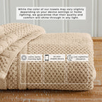 100 % Baumwolle Kariertes Jacquard Badetuch-Set – Kollektion Giuliana