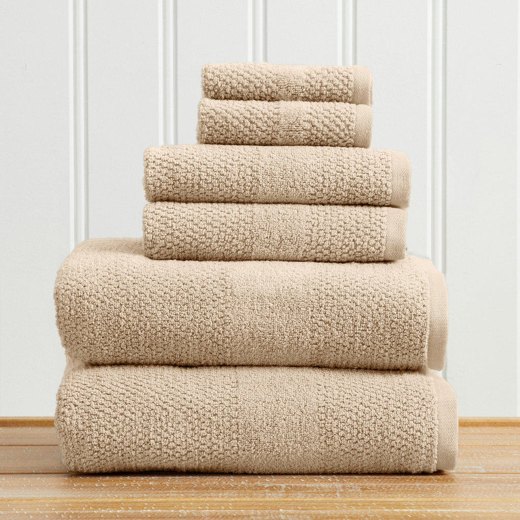 Badetuch-Set aus 100 % Baumwolle mit Webstruktur – Kollektion Marbella