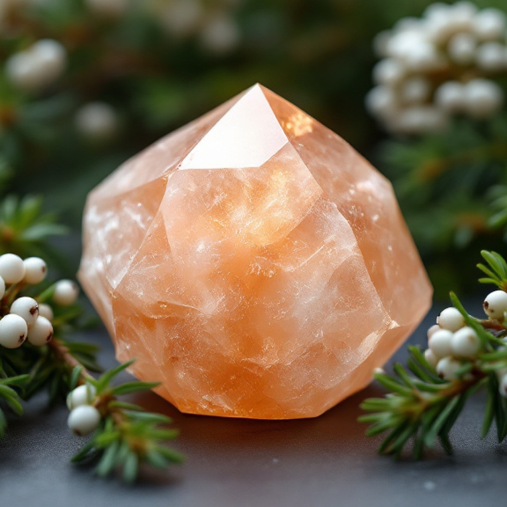 Sacral Chakra Crystal‑Infused Candle — 10 oz