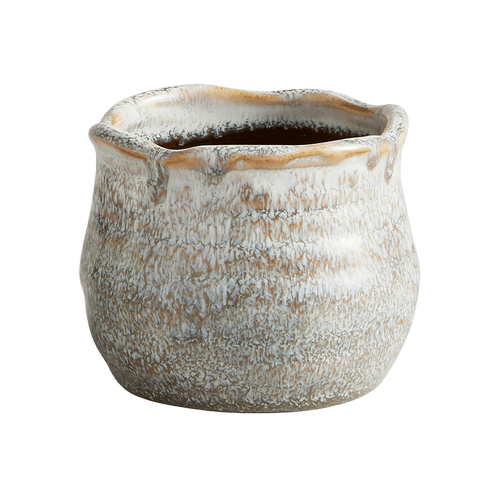 Samara Pot — Ceramic with Scalloped Collar
