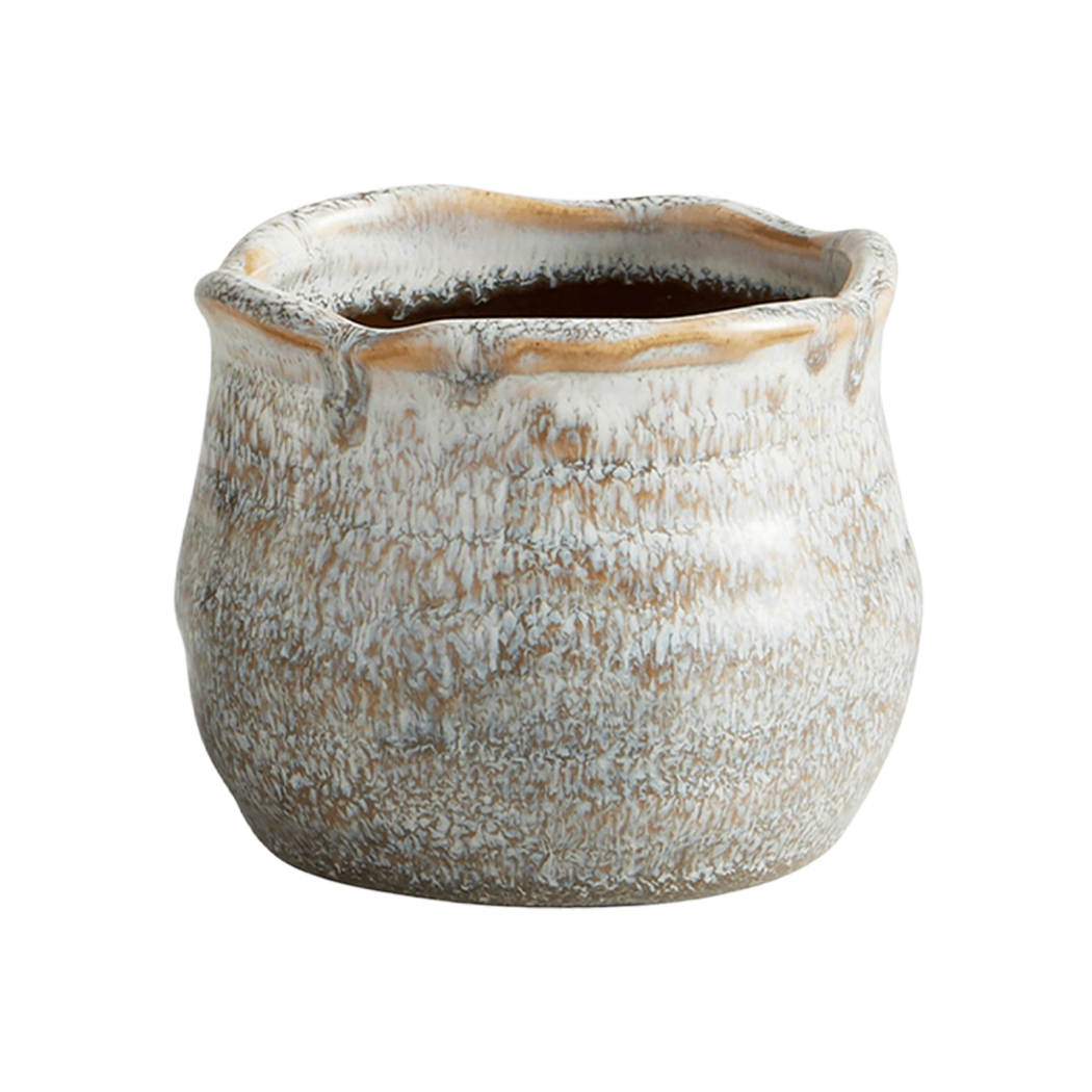 Samara Pot — Ceramic with Scalloped Collar