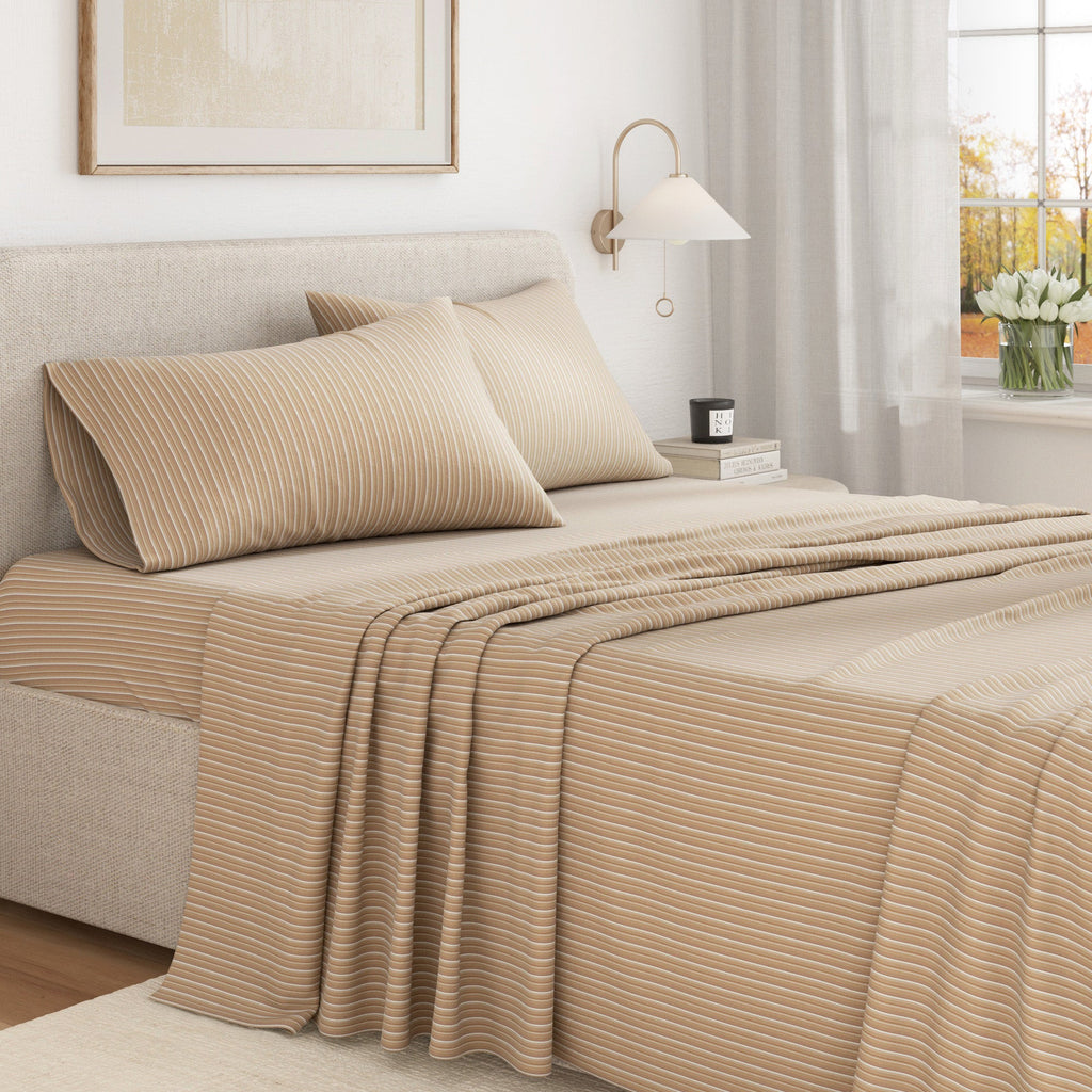 Bettwäsche-Set aus türkischer Baumwoll-Flanell – Karo- & Streifen-Kollektion